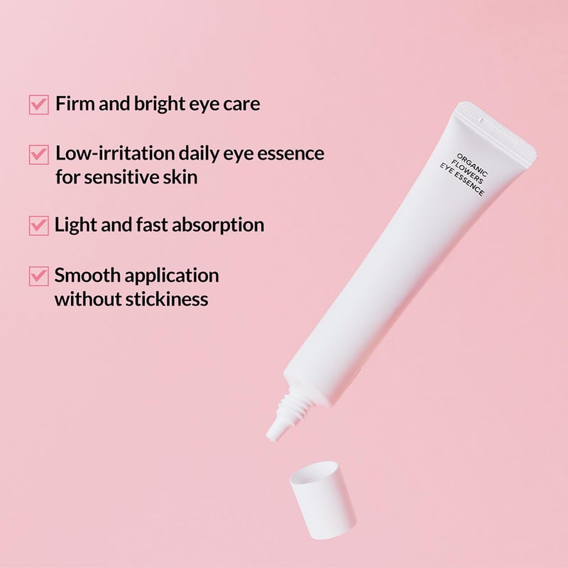 Whamisa Organic Flowers Eye Essence, Waterless Formula, Fermented Ingredient Formula for Under-Eye Radiance, Hydration & Elasticity Care, Korean Skin Care (30ml) - Image 3